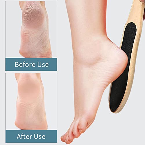 Arquivo de pé de madeira, Moedor de pés de madeira com cordão, Raspador de lixa para cuidados com os