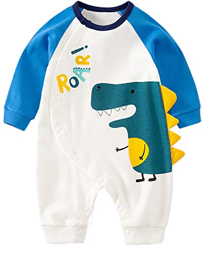Baby Unisex Baby Jumpsuits, Coveralls, and Playsuits Newborn Baby Girl Long Sleeve Romper, Infant Boys Onesies Sleep Wear Blue