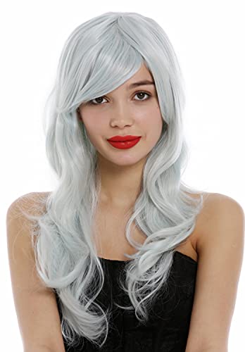 WIG ME UP - GF-W2647-G79 Lady Quality Wig Cosplay long parted slightly wavy icy gray-ish light blue Fairy