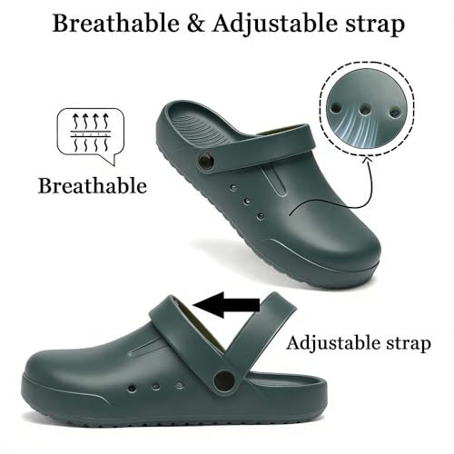 Image of Nihaoya Clogs for Men and Womens Garden Shoes Slip-on Outdoor Beach Slippers Comfort Slip Resistant Sandals Lightweight Breathable