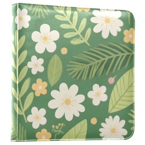 Photo Album 4x6, 5x7,6x8,Artificial Leather Photo Albums with 20 Detachable Sheets Plant Print for Family Wedding,Multi 14