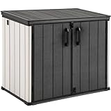 Aweather 1200L Heavy-Duty Lockable Weather-Resistant Sloped-Roof Dual-Open Storage Box 142 x 86 x 121cm - Multi-Purpose Indoor/Outdoor Storage for Cushions, Tools, Toys | Patio, Backyard Chest