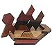 Misis Rompecabezas de Madera Forma Puzzle Kindergarten Juguetes educativos clásicos Montessori Tangram Juguetes educativos para niños pequeños 1 2 3 años Portable