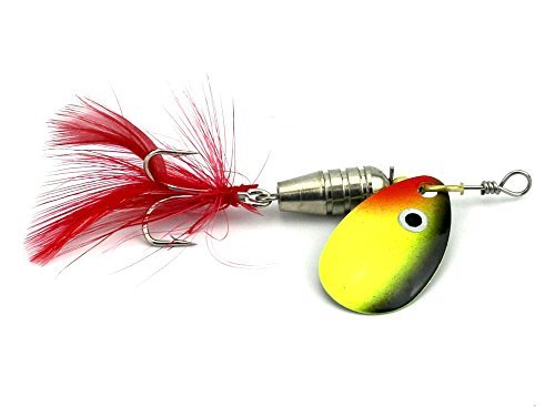LENPABY 5pcsClassic Rooster Tail Spinnerbait Lure with Painted Blade Spinner Baits Kit Saltwater/Freshwater for Bass Trout 8cm/3.15