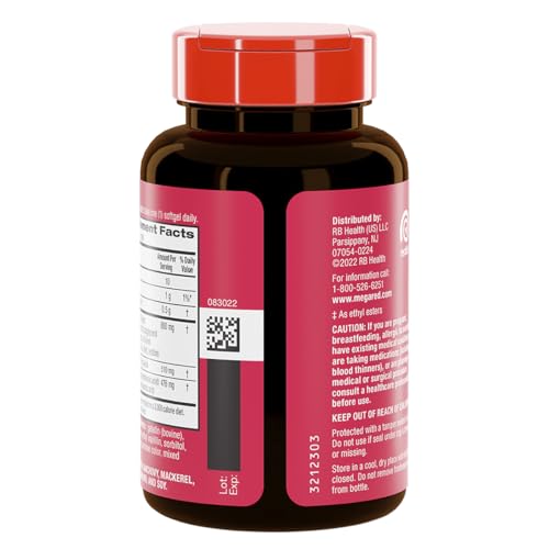 MegaRed Advanced 6X Absorption Softgels - Omega-3 Fish Oil Supplement 800mg (80 Count in A Box), EPA, DHA, Fish Oil, Supports Heart Brain Joints & Eyes - Thumbnail 4