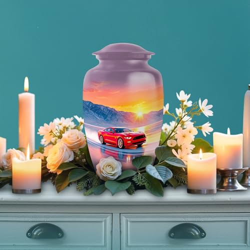 Image of Car Urn Decorative Urn for Ashes 1 Large & 2 Small | Memorial Keepsakes for Ashes, Small Keepsake Urns