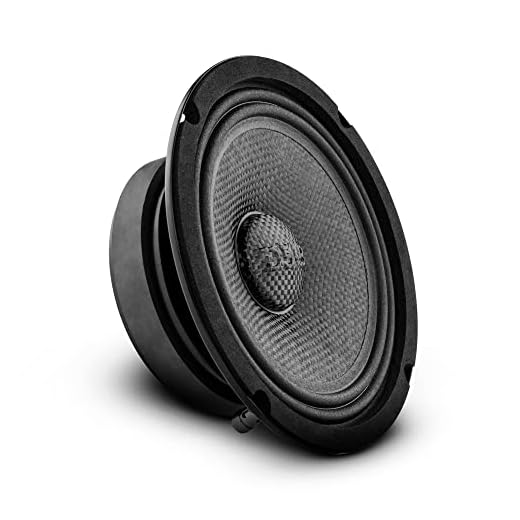 DS18 PRO-CF6.4SL 6.5" Slim Speaker 500 Watts RMS Max Power 4-Ohms Carbon Fiber Cone Water Resistant Mid-Bass Loudspeaker - Great Speaker for Motorcycles and Powersports - 1 Speaker