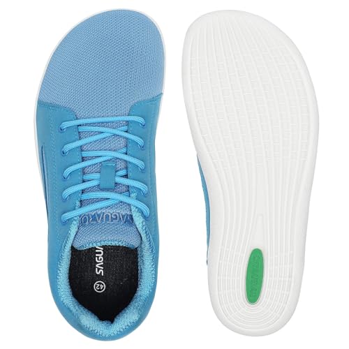 Miniatura 3 de Saguaro Unisex Barefoot Zapatillas Luck - Minimalistas Hombre Mujer Punto Zapatos Descalzos Exterior Zapatillas Trail Running Flexibles Pies Anchos Fitness Para Zero Drop Soles Azul,Gr.42