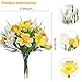 VirtuGro Artificial Flower Bouquets 18IN Silk Fake Yellow Tuilp Flowers with Pussy Willow Silk Flowers Floral Arrangament for Indoor Sunmer Home Table Centerpieces Wedding Cemetry Spring Decor