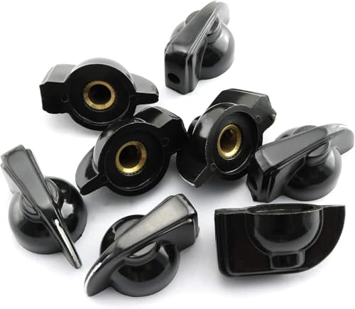BLLNDX Chicken Head Knob 8PCS Black Vintage Guitar Amplifier Potentiometer Knob with Set Screw