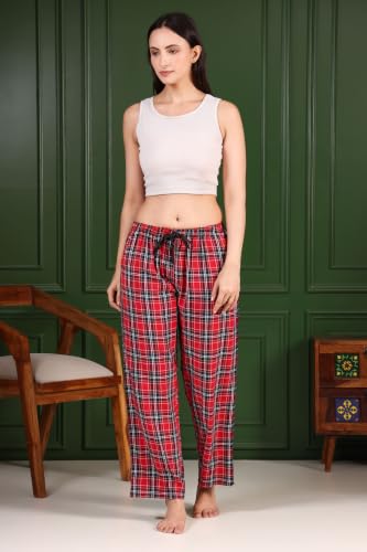Image of KSHS Women Cotton Pajama Printed Relax Fit Lower | Soft Breathable Night Wear Pajama for Women | Casual Lounge Wear Cotton Bottom for Comfort Fit Daily Wear