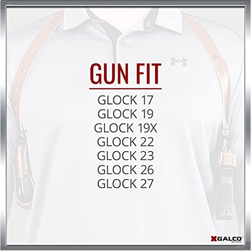 Galco - Miami Classic Shoulder System For Glock 17, 19, 19X, 22, 23, 26, 27, 31, 32, 33, 34, 35, 45, Stoeger Str-9, Right Hand (Black)(Mc224B) #TOP4