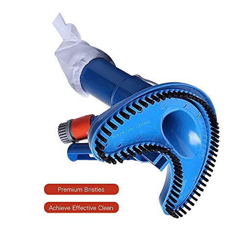 Loijon Escova de Vácuo a Jato Conjunto de Cabeças de Vácuo de Piscina Limpador com Saco de Escova Ad