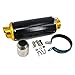 Produktbild Universal 1,5-2"Einlass Real Kohlefaser Kurze Auspuff Schalldämpfer Rohr Slip On Street Racing Bike - Gold