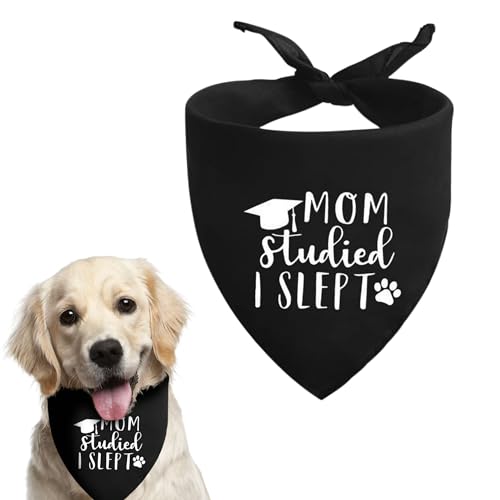 Dog Graduation Bandana,Black Graduation Dog Triangle Scarf Adjustable Pet Kerchief Bibs Washable Dog Outfits Gift Graduation Bandana for Small Medium Large Dogs,Graduation Party Supplies