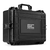 Especificaciones técnicas: Carcasa sólida, cierres seguros, resistencia UV, apilable y grado de protección IP67. Añade candados para mayor seguridad.