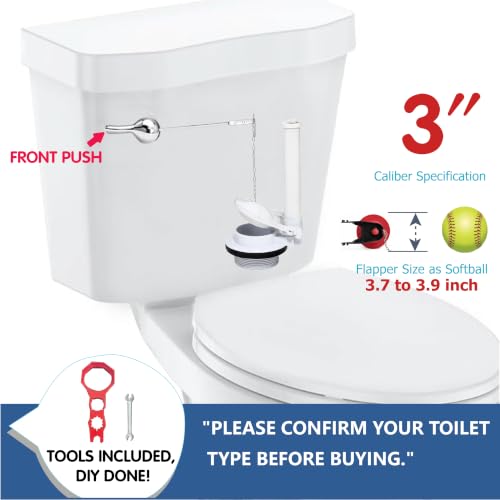 NANABIMIC 3-inch Toilet Flapper Replacement Kit for 2-Piece Toilets