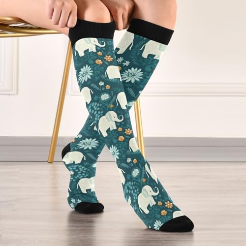 CHIFIGNO Meias de Halloween para homens e mulheres, meias quentes e divertidas, meias altas para cor