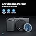 JJC UV Protective Filter for Ricoh GR IV HDF Monochrome GR IIIx GR IIIx HDF GR III GR III HDF & GR II, 38 Layers Mulit-Coated Ultra Slim UV Ultraviolet Filter with Storage Case