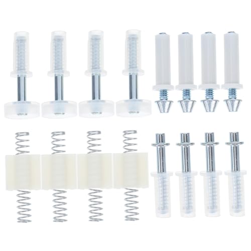 Kit de reparación de herrajes para puerta plegable 16 piezas con rodillos y pivotes para puertas corredizas de armario miniatura 1