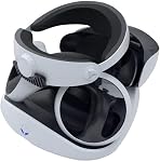 Collective Minds PSVR2 Afficher la station de recharge Premium et le stand d'affichage – Charge rapide avec adaptateurs magnétiques, stockage sécurisé pour PS VR2 Contrôleurs d'écoute et de sens, y compris type-C AC Adaptateur