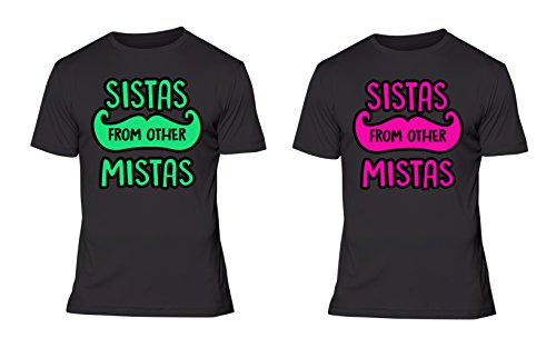 Sistas From Other Mistas T-Shirt Set (Large/X-Large, Black) #TOP9