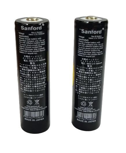 KP Compatiable with Sanford High Capacity Ni-MH 7000mAH Rechargeable Original Power High Capacity Cell, LED, Bluetooth Speaker, Laptops, Power Bank & Torch, 3.7V (Button-Top – Pack of 2)