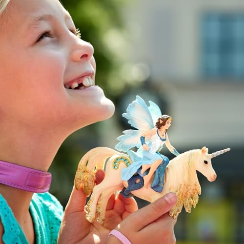 Schleich Bayala | Eyelas Cavaliere Su Unicorno D'oro 42508 | Con Sella E Scettro | Figure Fedeli Ai Dettagli, Ottimo Regalo Per Ragazze E Ragazzi | Giocattolo A Partire Dai 5 Anni | Set Da 4 Pezzi - 2