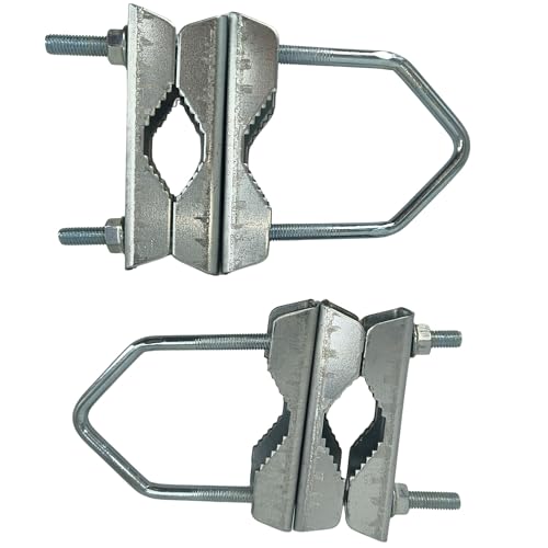 Premium X 2X Mastschelle Sat Mast Rohr Doppel Schelle Halter Stahl verzinkt Mastdoppelschelle bis 60mm Mast