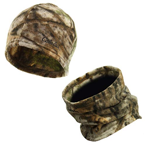 Cabela's Camouflage Fleece Beanie & Neck Gaiter Set Zonz Woodlands