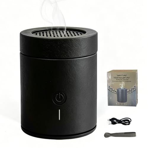 YOFHPT Electric Incense Burner with Rotating Flip Electric Bakhoor Burner