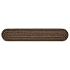 VHC Brands Black Tan Braided Jute Table Runner Oval Black 13×72