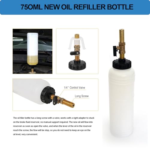 Vacuum Brake Bleeder Kit, 0.9L Vehicle Manual Brake Bleeder Vacuum Pump by IMSTMTER - Image 2