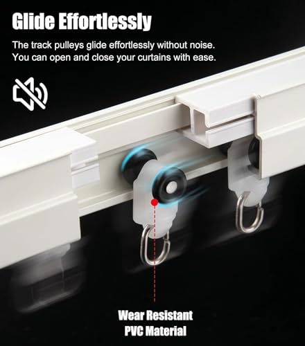 Tringle à rideaux double métallique flexible de 122 cm réglable pour fenêtre en L - 6