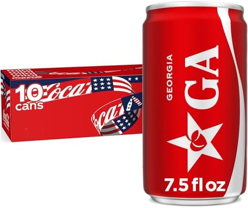 Coca-Cola Soda Soft Drink Fridge Pack Mini Cans, 7.5 fl oz, 10 Pack