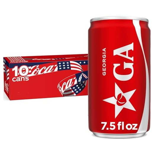 Coca-Cola Fridge Pack Soda Soft Drinks, 7.5 fl oz Cans, 10 Pack - Mini Soda Cans