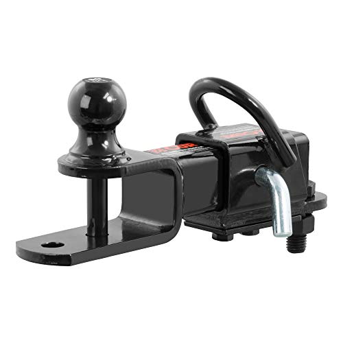 Curt 45029 3-In-1 Utv, Atv Trailer Hitch Mount With 2-Inch Receiver Adapter, 1-7/8-Inch Ball, Clevis Pin, 5/8-Inch Hole, Gloss Black Powder Coat #TOP1