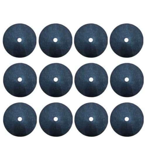 12 piezas de mantillo para protectores de árboles, almohadilla protectora de arbustos de disco, tela no tejida negra, cubierta de suelo de jardín para control de malas hierbas y protección de plantas