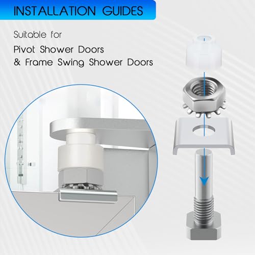 Shower Door Pivot Lnstallation Kit Set for Shower Door Pivot Repair by AQDD - Used condition - Image 2