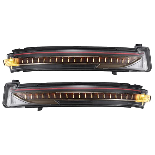 X AUTOHAUX 1 Pair Car LED Front Left Right Side Mirror Turn Signal Light 26165-4BA0C 26160-4BA0C for Nissan Rogue 2014 2015 2016 2017 2018