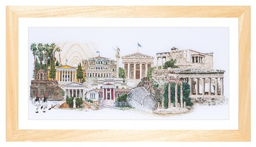 Image of Thea Gouverneur 545A 18 Count Athens on Aida Counted Cross Stitch Kit on White Aida, 31 inch by 20 inch, Multicolor
