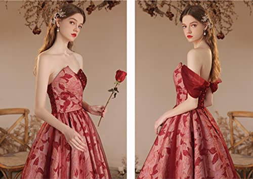 Sz1024 Flower Embroidery Long Gowns Tulle Floor Length Prom Dresses For Women Evening Gowns Back Birthday Women Prom Dresses Sparkling Sequins Formal Evening Gown (20W) #TOP6