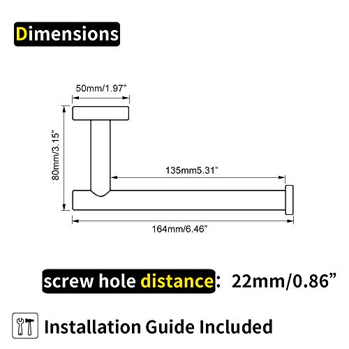 Gerz Bathroom Toilet Paper Holder Sus 304 Stainless Steel Tissue Paper Roll Holder Wall Mount, Brushed Pvd Zirconium Gold #TOP5