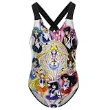 水着 キッズ 子供 美少女戦士セーラームーンCosmos 月野うさぎ 女の子 プール ストレッチ ガールズ 小学生 キッズ 9-11Y（140cm）