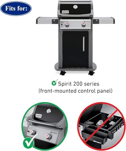 Denmay 7637 44,5 x 26cm Grillrost für Weber Spirit I & II E210, E220, S210, S220 (mit vorderen Brennerknöpfen), Gusseisen Grillrost für Weber Spirit Ⅰ&Ⅱ 200 Serie, 2 Stück