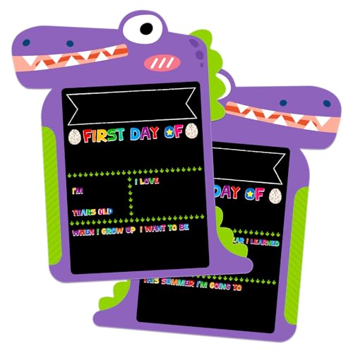 WaaHome First and Last Day of School Board - 11"x13.8" Double Sided First Day of School Chalkboard Sign - Last Day of School Sign - Preschool Kindergarten Back to School Gifts for Kids Girls Boys