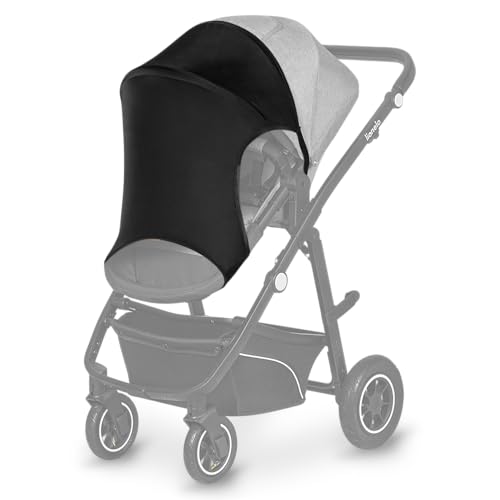 LIONELO Stroller Sun Cover UPF50+ ochrona przed słońcem, parasol przeciwsłoneczny, wózek dziecięcy, uniwersalny rozmiar, łatwy montaż