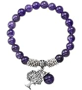 Jovivi 7 Chakra Healing Tree of Life Bracelet with Real Stones