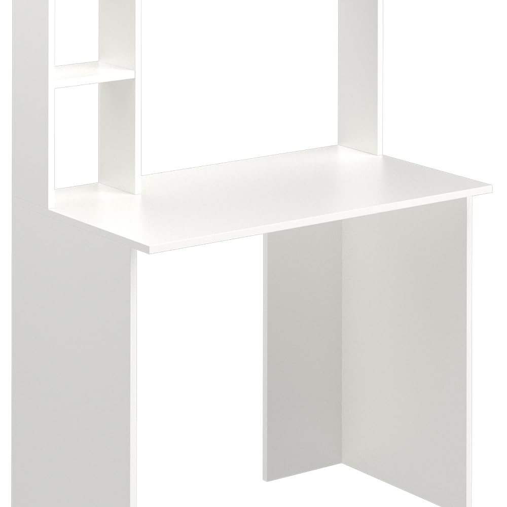 Vicco Bureau Albano, Blanc, 90x51.6cm | avec étagères ouvertes et fermées pour le rangement
