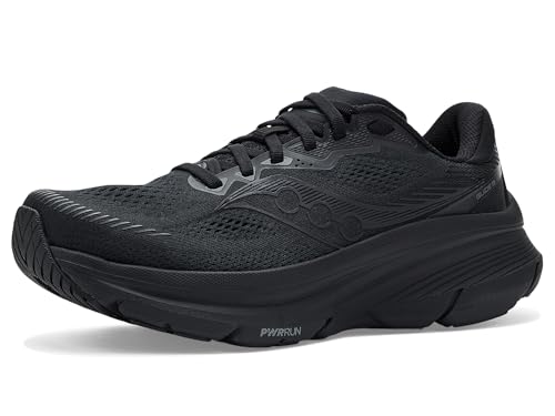 Saucony Women's Guide 19 Sneaker, Black/Black/Black, 8.5